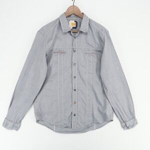 Men's Gray Button-Up Shirt